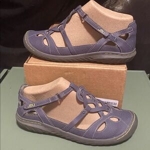EUC JBU by Jambu Memory foam  Blue Wildflower Mary Jane Sandals 8